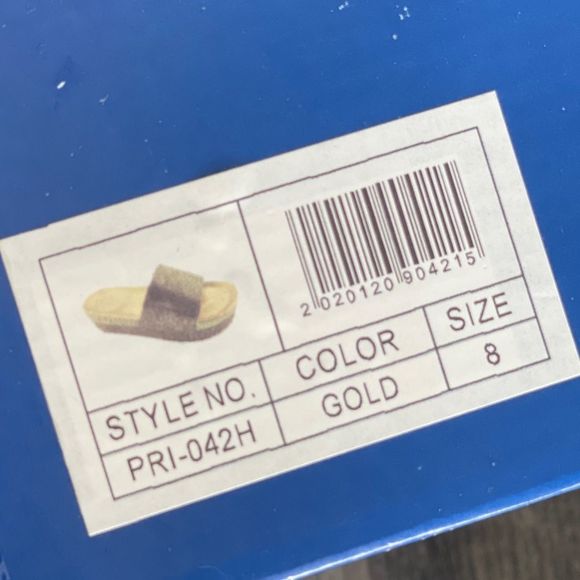 Gold Rhinestones Open Toe Sandals Casual Slides Slippers Beach Platform Shoes - Picture 5 of 5